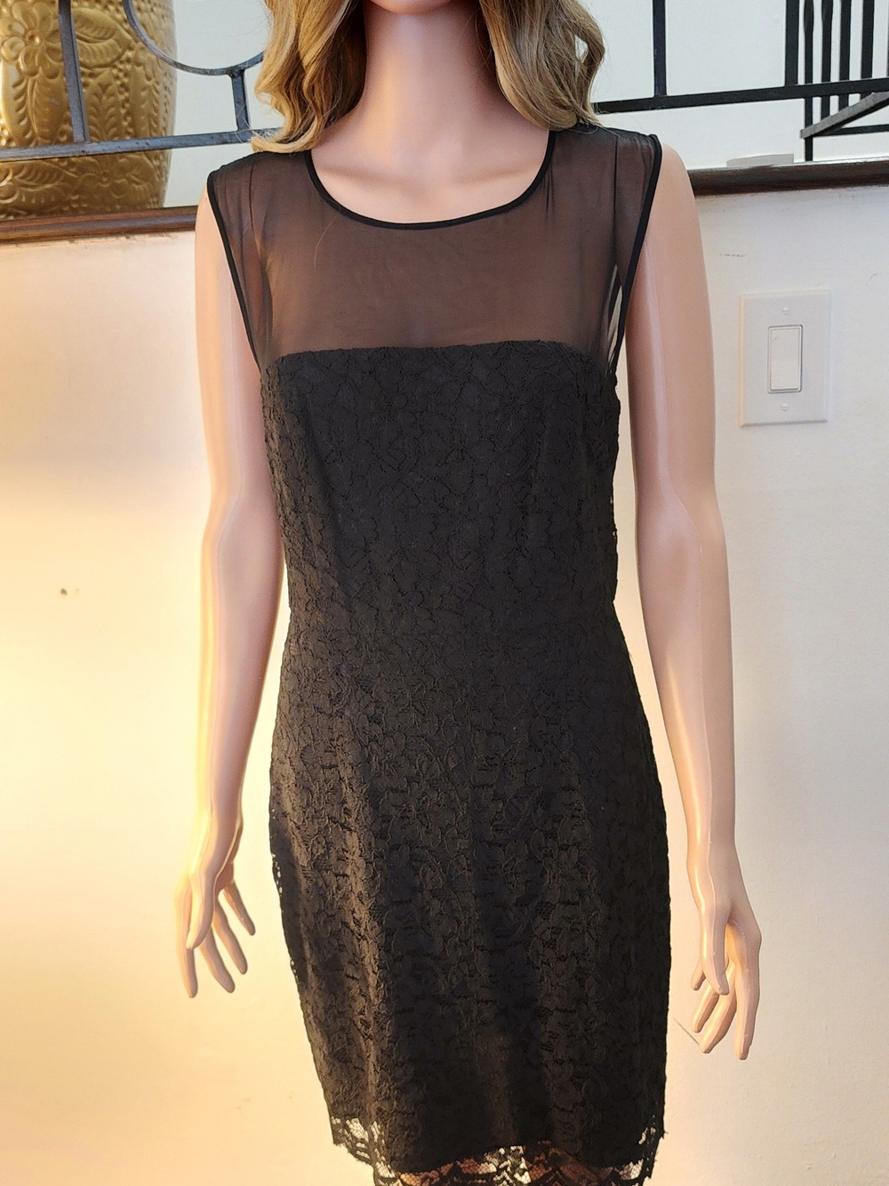 Diane von Furstenberg Black Satin Dress